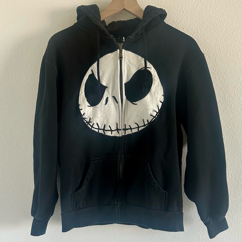Y2K Disney Jack Skellington Hoodie Tim Burtons The Nightmare Before Christmas